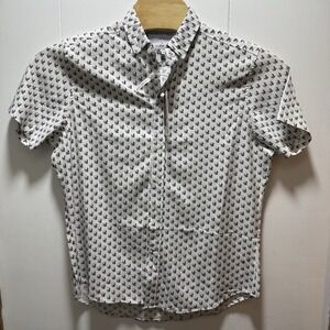International Report Shirt Men's Large 4 Way Stretch All Over‎ Skull Print NEW